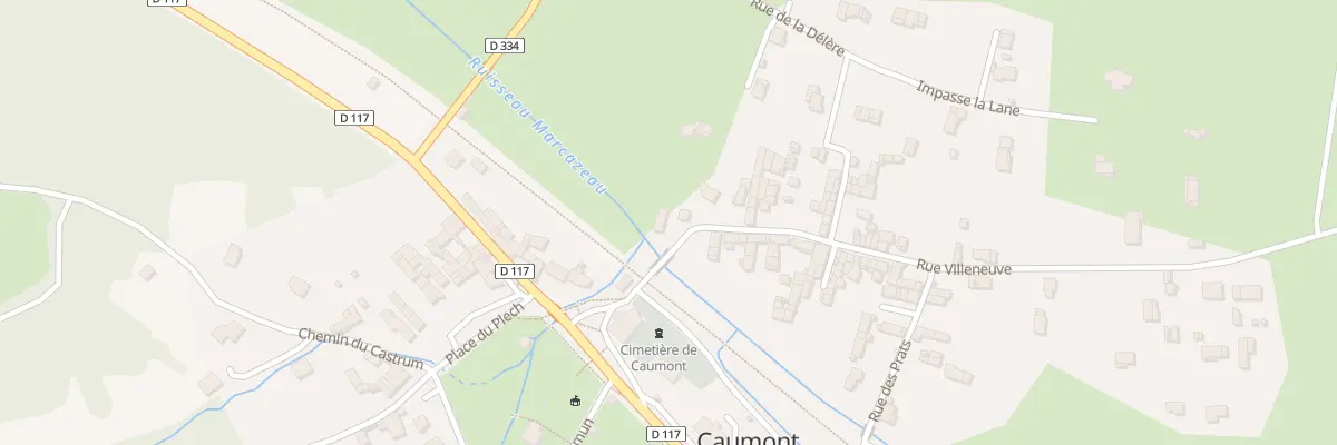 Plan du 3 Rue Villeneuve à Caumont