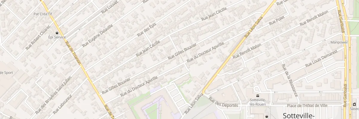 Plan du 70 Rue du Docteur Apvrille à Sotteville-lès-Rouen