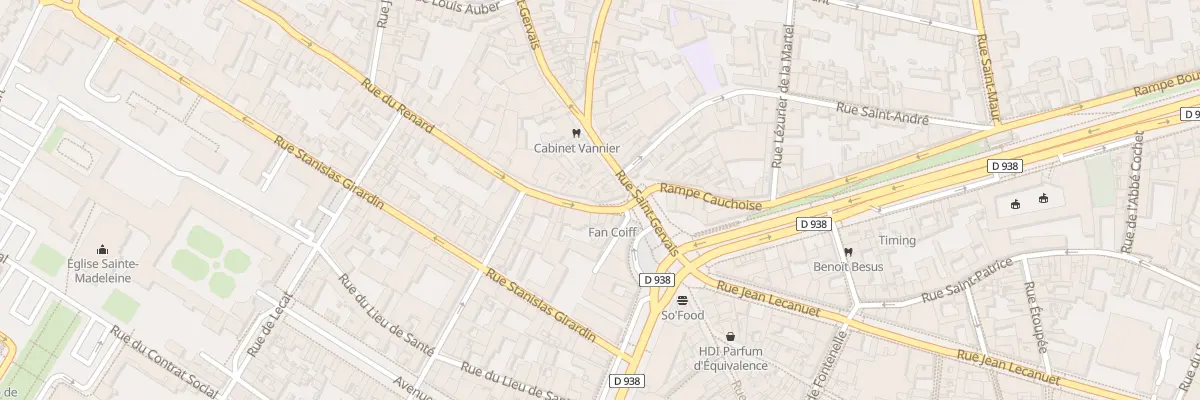 Plan du 12 Rue du Renard à Rouen