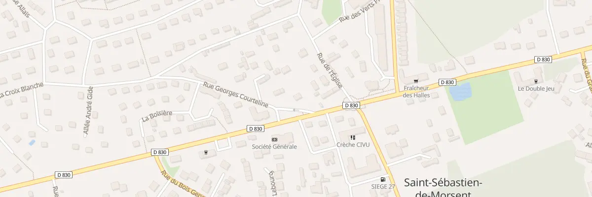 Plan du 2 Rue Georges Courteline à Saint-Sébastien-de-Morsent