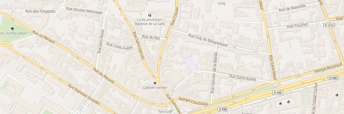 Plan du 14 Rue Crevier à Rouen