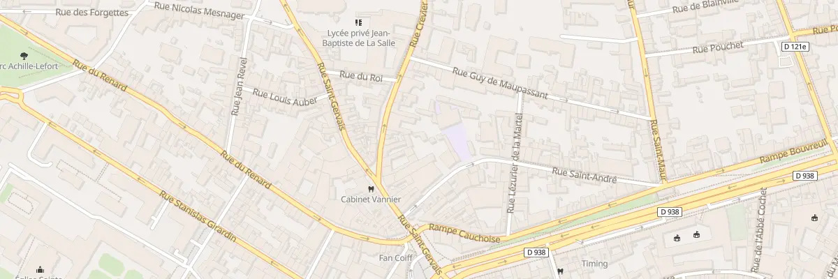 Plan du 2 Rue Crevier à Rouen