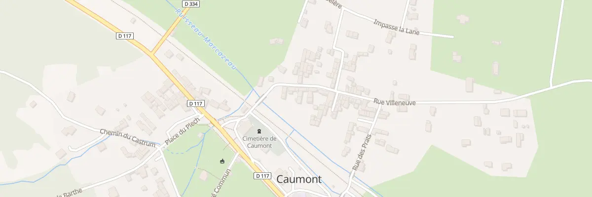 Plan du 4 Rue Villeneuve à Caumont