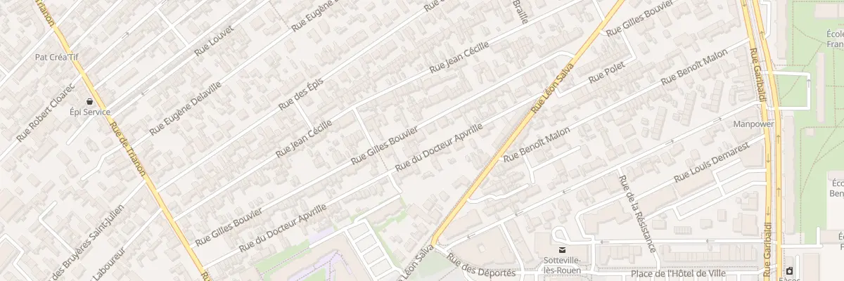 Plan du 52 Rue du Docteur Apvrille à Sotteville-lès-Rouen