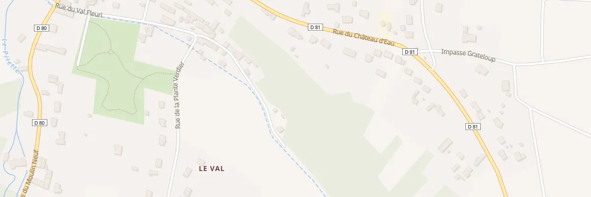 Plan du 22 Rue du Château d’Eau à Francueil