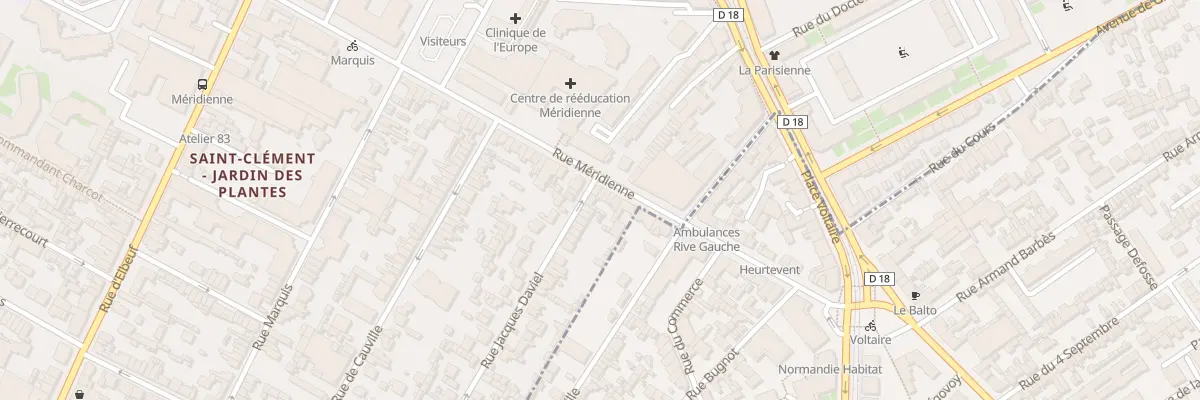 Plan du 9 Rue Méridienne à Rouen