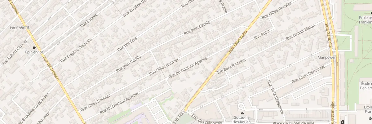 Plan du 50 Rue du Docteur Apvrille à Sotteville-lès-Rouen