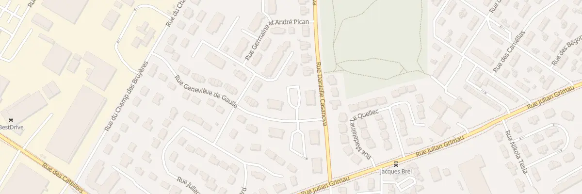 Plan du 2 Rue Genevieve de Gaulle à Saint-Étienne-du-Rouvray