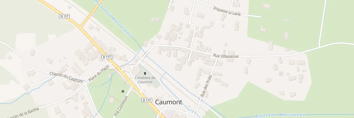 Plan du 8 Rue Villeneuve à Caumont