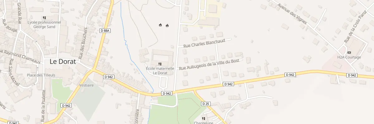 Plan du 6 Rue Aubugeois Ville du Bost au Dorat