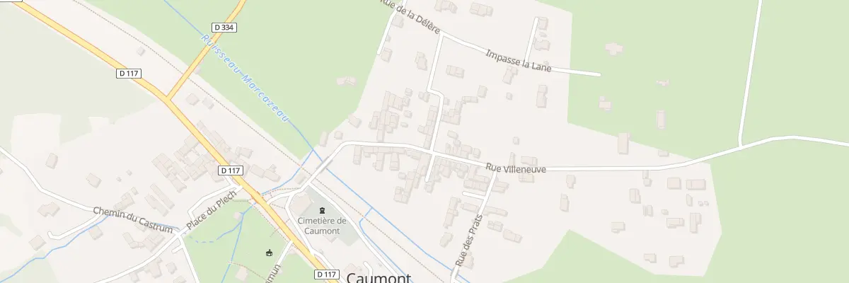 Plan du 15 Rue Villeneuve à Caumont