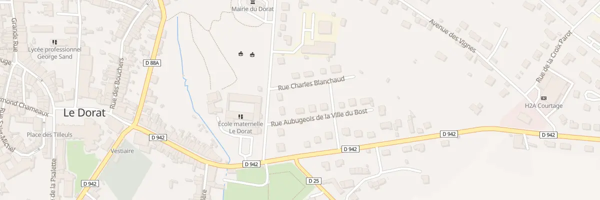 Plan du 1 Rue Aubugeois Ville du Bost au Dorat