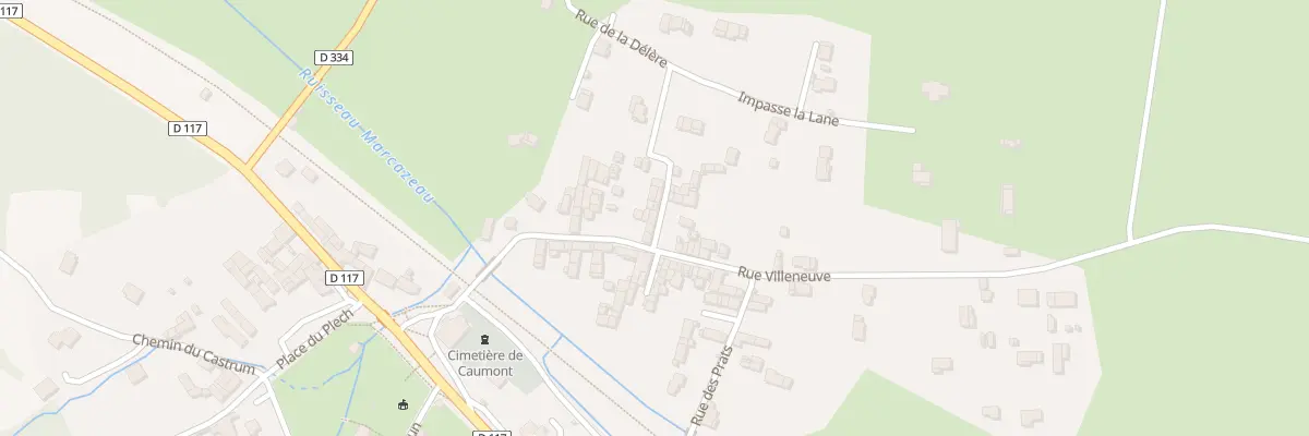 Plan du 1 Rue de la Délère à Caumont