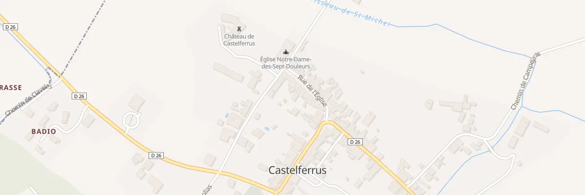 Plan du 4 Rue des Écoles à Castelferrus