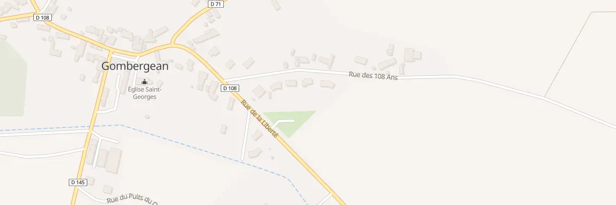 Plan du 118 Rue des 108 Ans à Gombergean