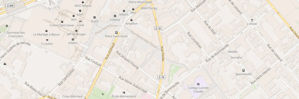 Plan du 1 Rue Pierre Mac Orlan à Rouen