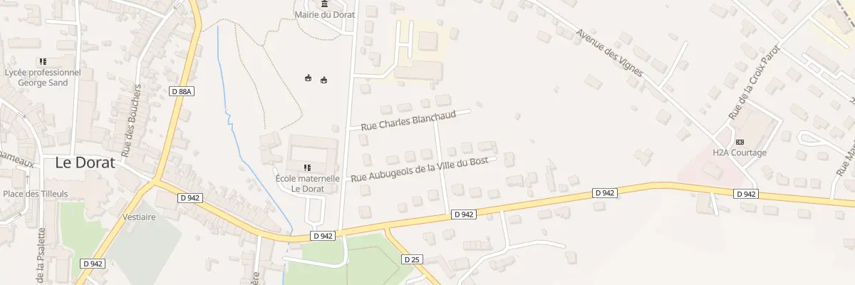 Plan du 5 Rue Aubugeois Ville du Bost au Dorat