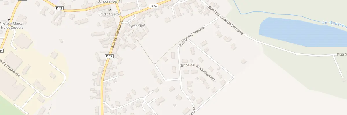 Plan du 10 Rue de la Panouse à La Ville-aux-Clercs