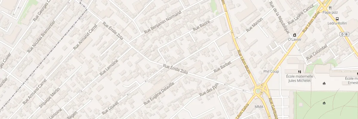 Plan du 26 Rue Ernest Renan à Sotteville-lès-Rouen