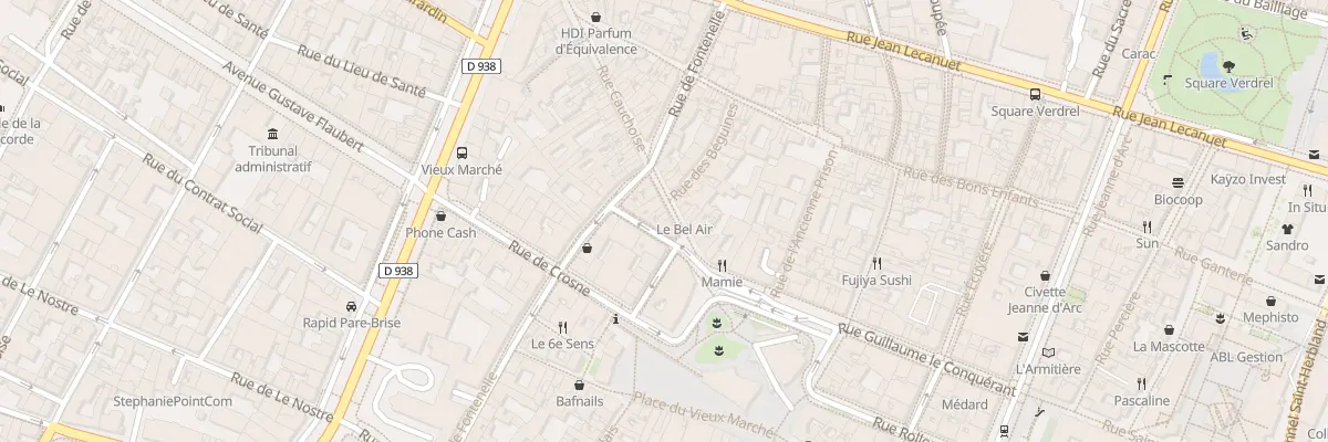 Plan du 8 Rue du Cercle à Rouen