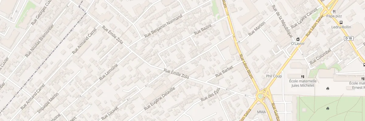 Plan du 22 Rue Ernest Renan à Sotteville-lès-Rouen