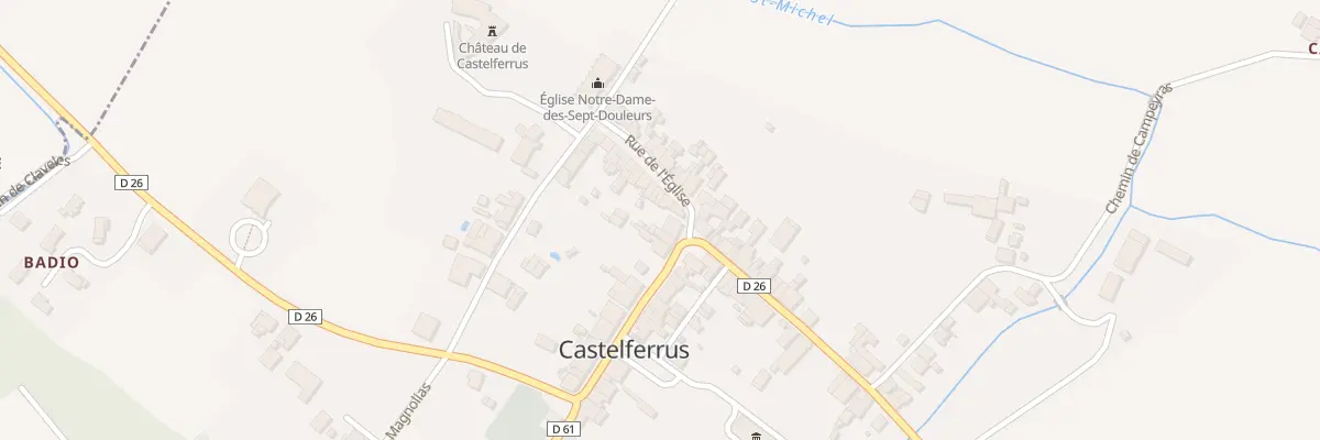 Plan du 20 Rue de l’Horloge à Castelferrus