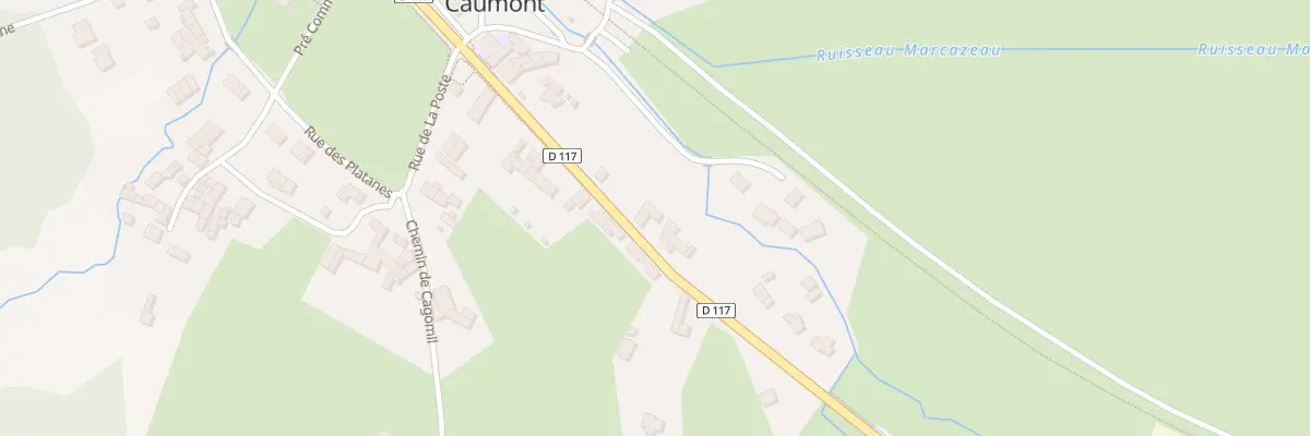 Plan du 29 Rte Départementale 117 à Caumont