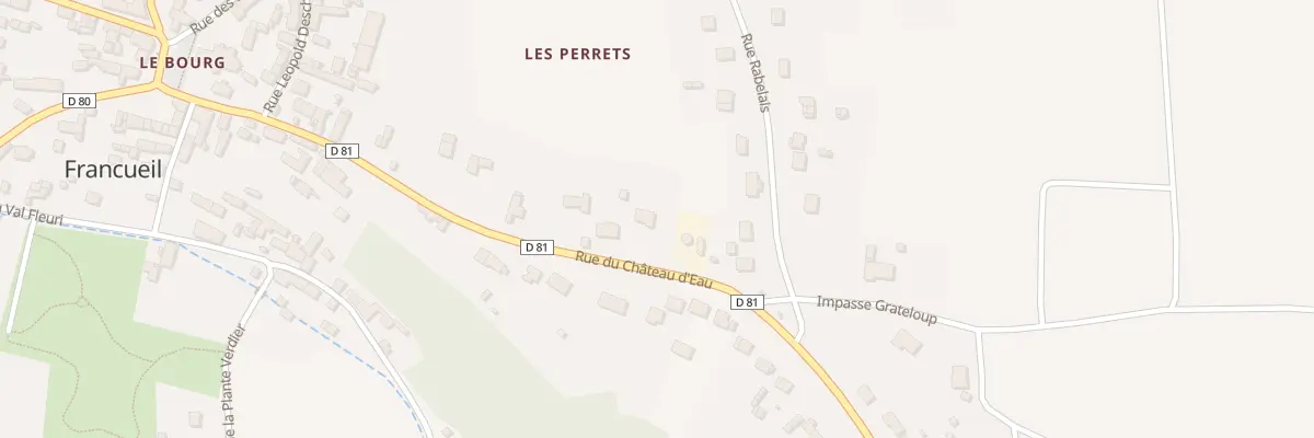 Plan du 21 Rue du Château d’Eau à Francueil