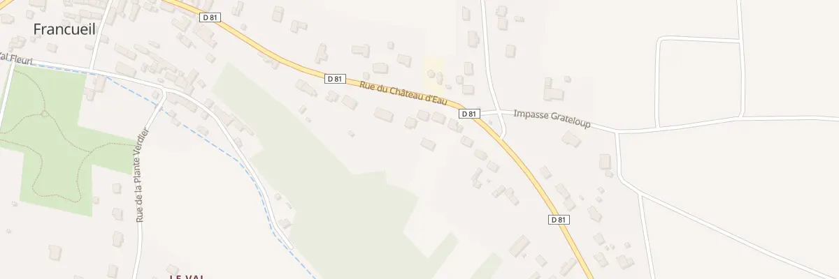 Plan du 26 Rue du Château d’Eau à Francueil