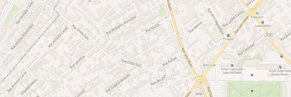 Plan du 16 Rue Ernest Renan à Sotteville-lès-Rouen