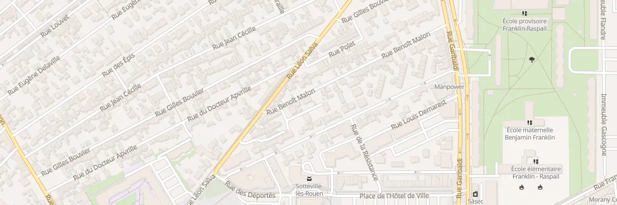 Plan du 47B Rue Benoit Malon à Sotteville-lès-Rouen