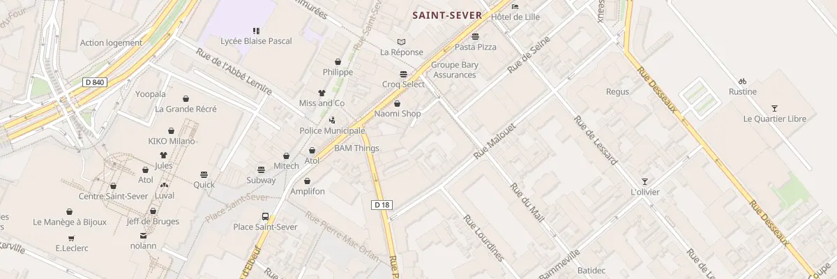 Plan du 55 Rue du Mail à Rouen