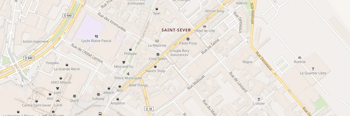 Plan du 60 Rue du Mail à Rouen