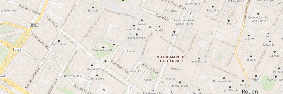 Plan du 2 Pl de la Pucelle d’Orleans à Rouen