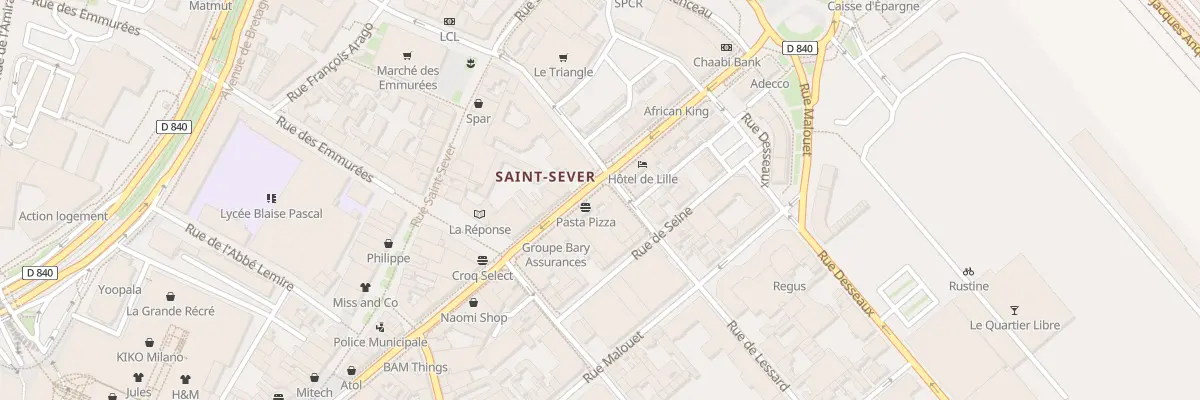 Plan du 87 Rue Lafayette à Rouen