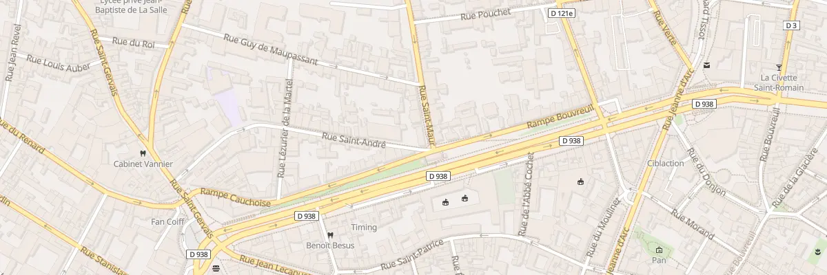 Plan du 1 Rue Saint Maur à Rouen