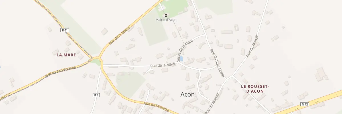 Plan du 9 Rue de la Mare à Acon