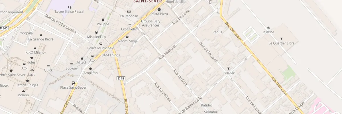 Plan du 52 Rue du Mail à Rouen