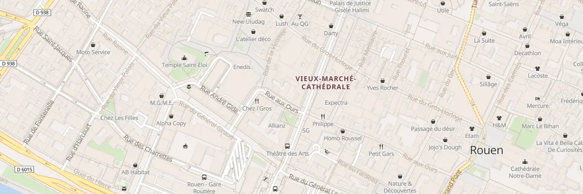 Plan du 74 Rue aux Ours à Rouen