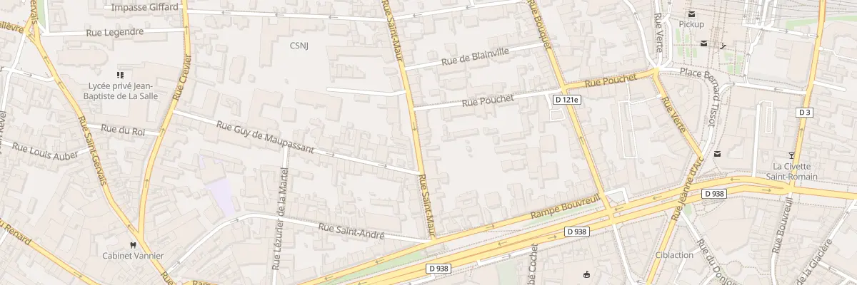 Plan du 14 Rue Saint Maur à Rouen