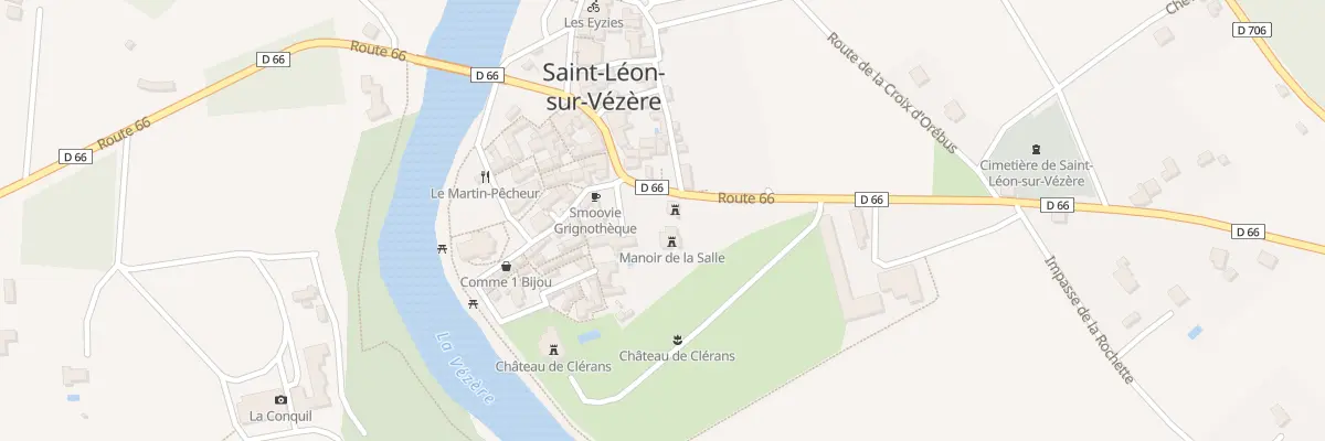 Plan du 741 Rte 66 à Saint-Léon-sur-Vézère