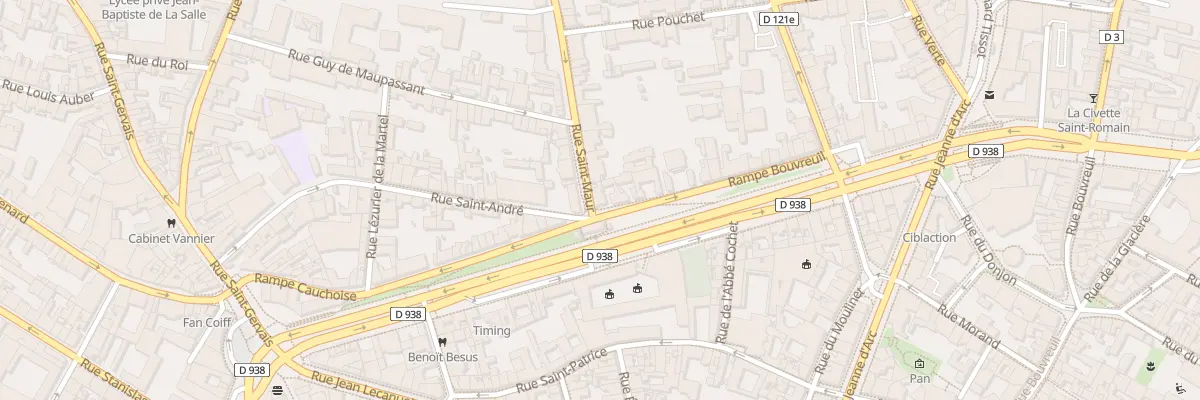 Plan du 2 Rue Saint Maur à Rouen