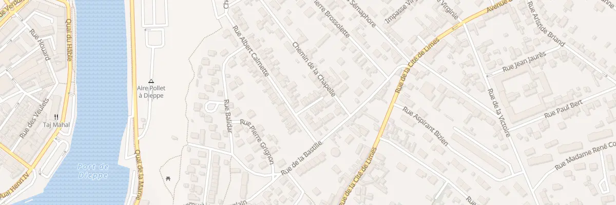 Plan du 3 Rue Albert Calmette à Dieppe
