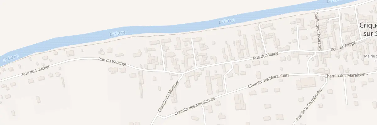 Plan du 1290 Rue du Village à Criquebeuf-sur-Seine