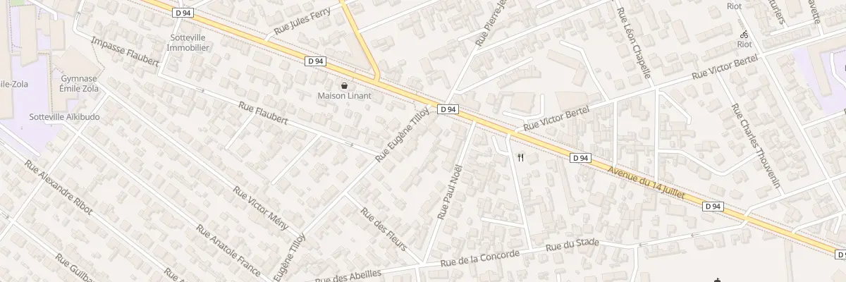 Plan du 1 Rue Eugene Tilloy à Sotteville-lès-Rouen