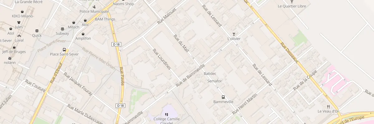 Plan du 41 Rue du Mail à Rouen