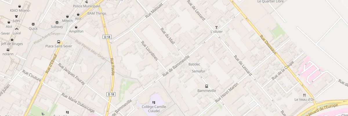 Plan du 39 Rue du Mail à Rouen