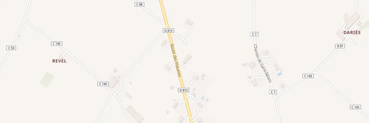 Plan du 1163 Rte des Platanes à Moissac