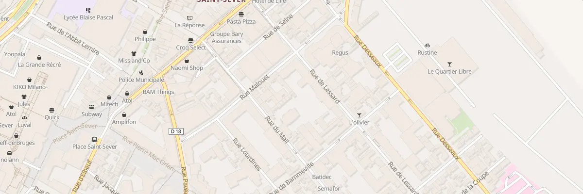Plan du 42G Rue du Mail à Rouen