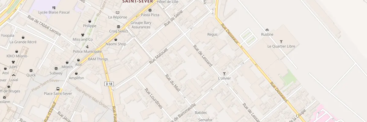 Plan du 42H Rue du Mail à Rouen